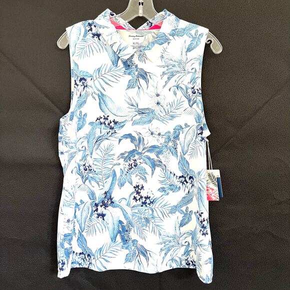 Tommy Baham Active tennis golf women’s palm leaves top and skort set. SPF 50 - Picture 9 of 13